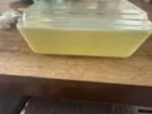 VINTAGE YELLOW PYREX 503 REFRIGERATOR CASSEROLE DISH with 503-LID