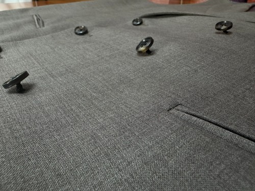 SuitSupply Ferrara DB Waistcoat Vest 100% Wool Taupe Notch Lapel US size 42R - Picture 11 of 20