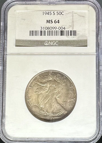 1945-S Walking Liberty Half Dollar MS64 NGC (#PA3108099004)