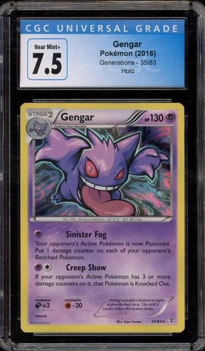 Pokemon Gengar XY Generations Holo Rare #35 CGC 7.5