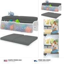 Comfortable Baby Bath Kneeler and Elbow Rest Pad Set - 1.5 Inch, Dark Grey