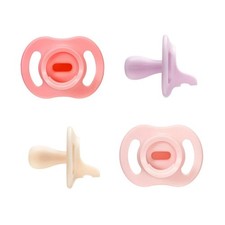 Tommee Tippee Ultra-Light Stay Put Silicone Pacifier 0-6 Months - Pink  Purple