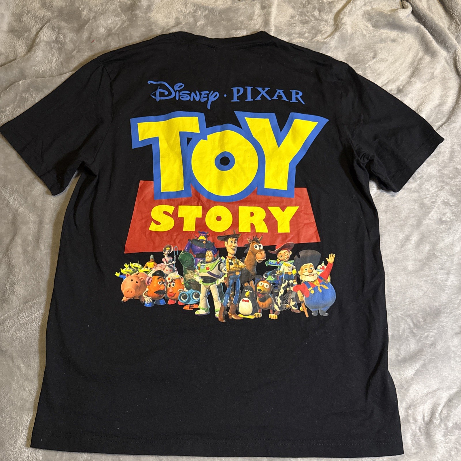 Shoe Palace Toy Story T-Shirt Mens XL Double Sided Andy Woody Buzz Lightyear