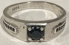 Black Onyx Men's Ring 925 Sterling Silver Handmade-Statement Ring 10.5