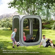 Outsunny Pop Up Screen Tent, UPF50+ Portable Camping Gazebo with Carry Bag