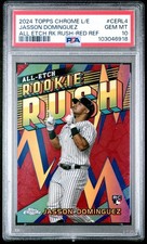 2024 Topps Chrome L/E Jasson Dominguez All-Etch Rookie Rush Red #3/5 PSA 10