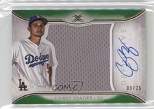 2018 Topps Definitive Collection Relic Green 9/25 Corey Seager #ARC-CSE Auto 4tr