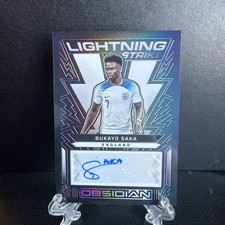 Panini Obsidian Lightning Strike Autographs Bukayo Saka LS-6 Auto 1/27