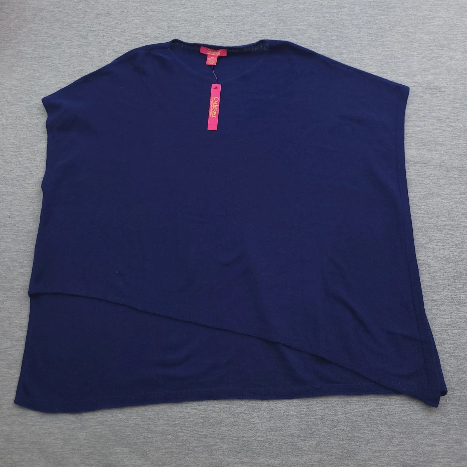 Catherine Malandrino 100 Cashmere Poncho Womens AOS One Size Blue NWT