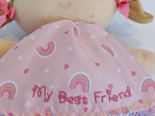 Baby Starters Muñeca Peluche My Best Friend Rosa Arco Iris Corazón Estrella Vestido 2023 10.5" - Imagen 4 de 8