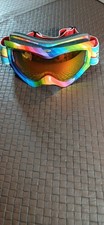 Snow Board Ski Outdoor Multi Colored Goggles Mens Womens With Carry Bag