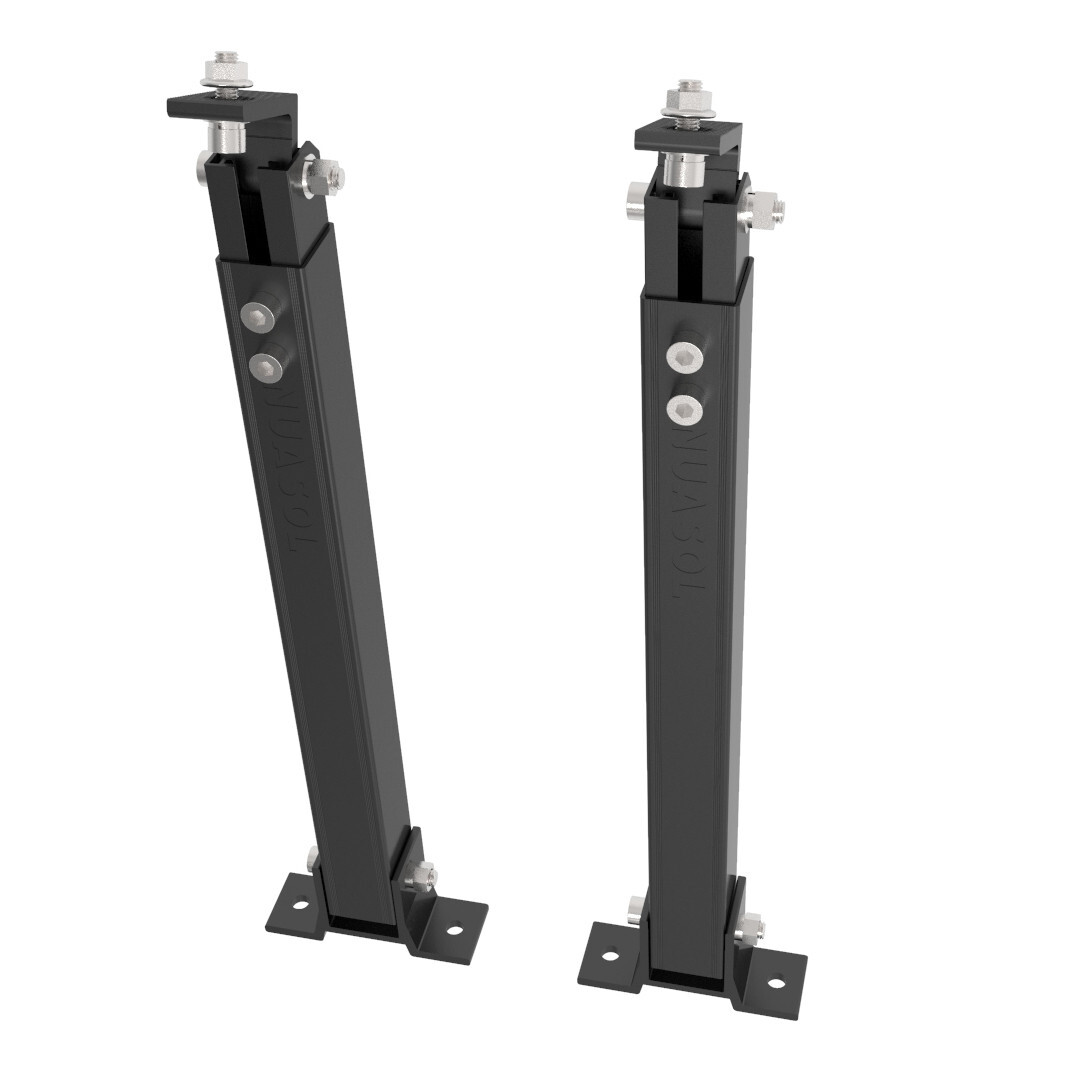 Kit Support Panneau Solaire 12cm - Fixation Toit Rail Aluminium Pour Photovoltaïque