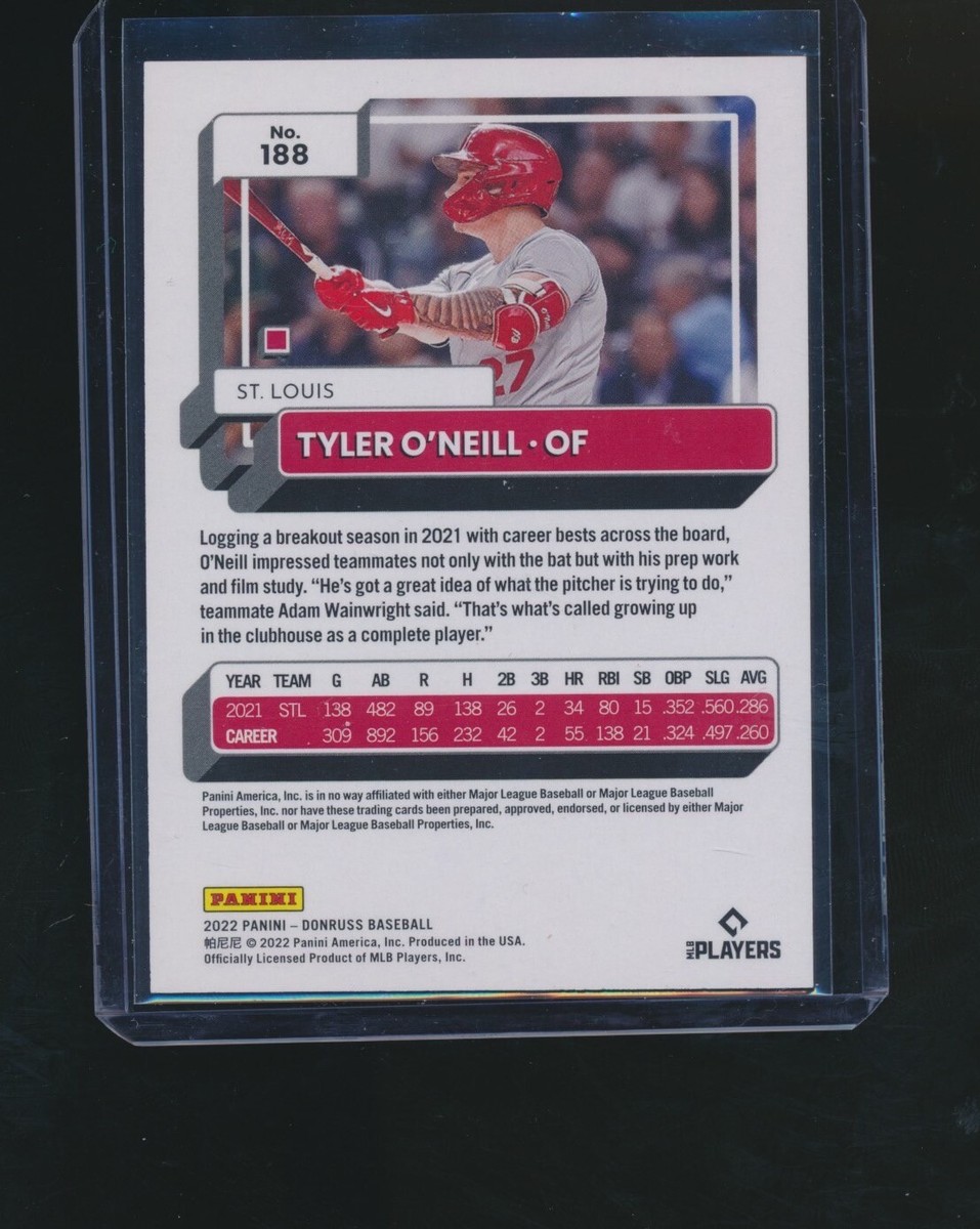 TYLER O'NEILL 2022 PANINI DONRUSS RED PARALLEL 1045/2022