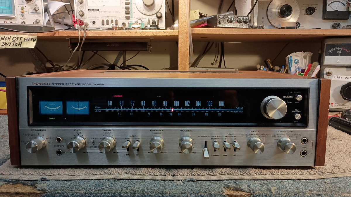 Pioneer SX-828 Stereo Receiver W/ Manual & Cleaning Cloth (Pro
