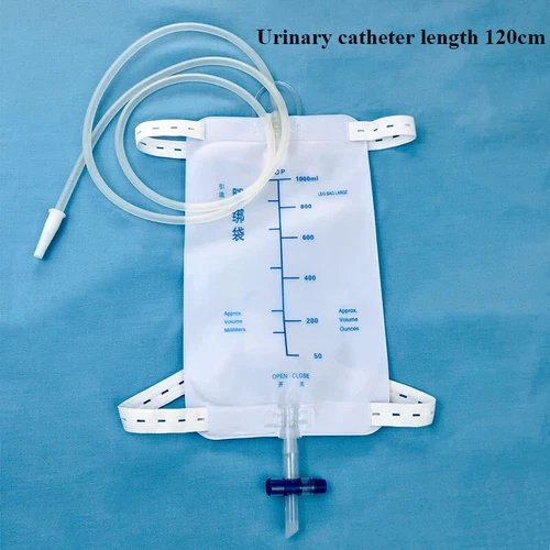500/750/1000ML Urinary Drainage External Catheters Leg Bag with Tube and Straps - Picture 4 of 17
