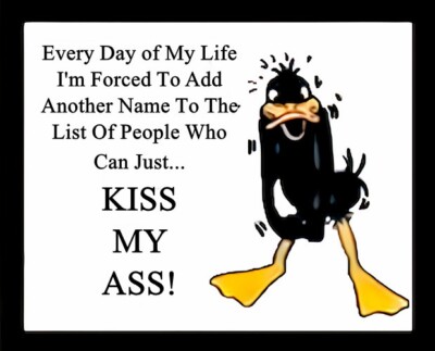 Every Day My Life I'm Forced To Add Name Of People Can Kiss Ass -MAGNET