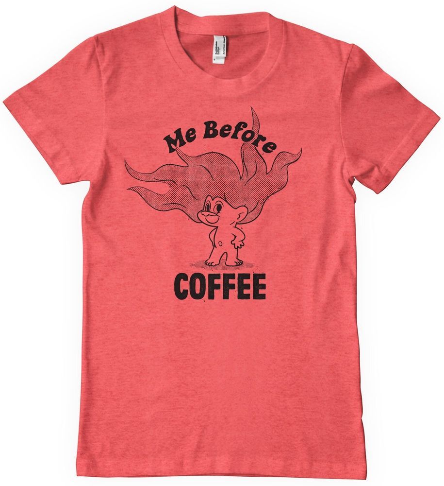 Футболка с надписью Good Luck Trolls Me Before Coffee UV-1-GLT004-H80-14
