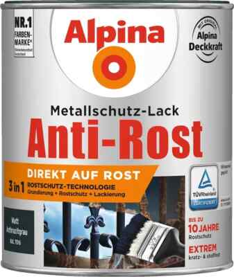 Alpina Anti-Rost 3 in1 Technologie  Metallschutz-Lack Direkt auf Rost Farbwahl