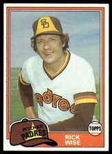 1981 Topps #616 Rick Wise San Diego Padres Baseball Card