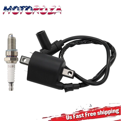 For Yamaha Gas Golf Cart G2 G5 G8 G9 G11 G14 Ignition Coil & Spark Plug