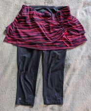 ATHLETA Athletic Tights Pants Womens Size M Pink Gray Joggers Skirt Running