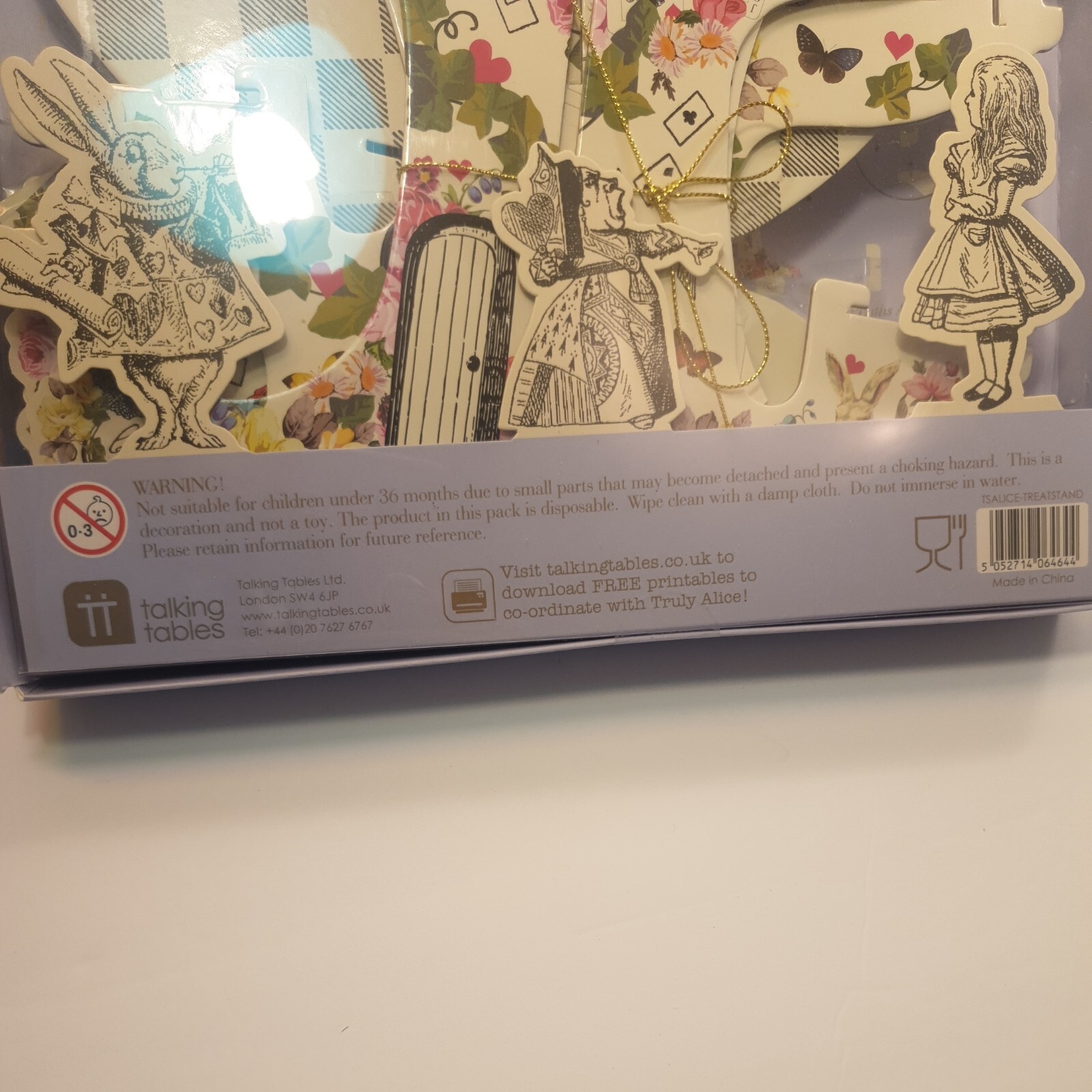 Talking Tables Alice in Wonderland Cupcake Stand, Decoration Table