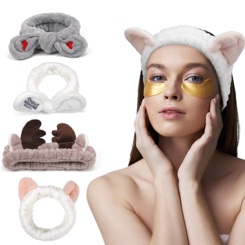 AHONEY Makeup Spa Headband Face Wash Headband for Women Girls Cute Headbands Ani