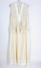Tory Burch Size 8 Ivory Crochet NEW Designer Dress Maxi