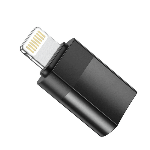 Hoco UA17 Lightning to USB-C OTG Adapter - Black - 第 5/7 張圖片