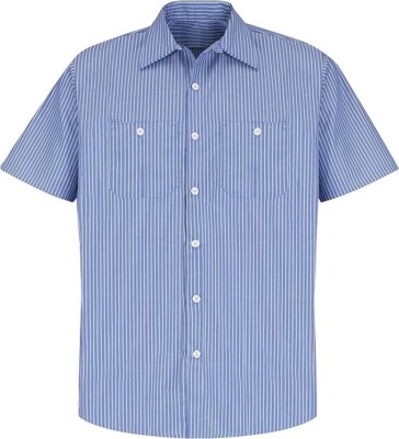 Red Kap Mens Performance Tech 2 Piece Lined Collar, Short-Sleeve Shirt