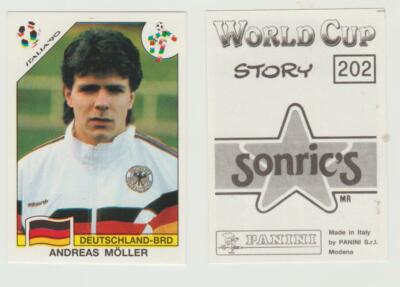 Panini - World Cup 1990 - Andreas ''Andi'' Möller - World Cup WC Story No. 202