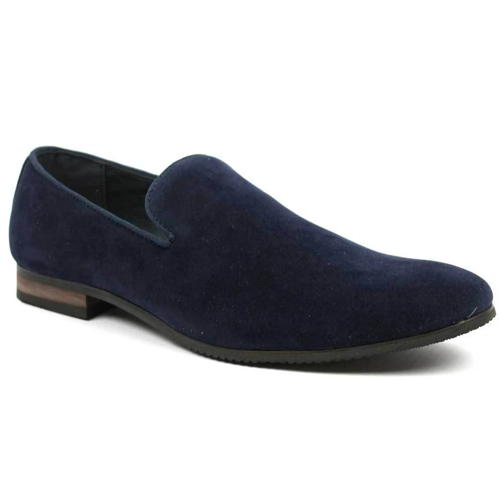 Mens navy blue suede hotsell dress shoes