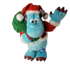 Disney Pixar Monsters Inc Sully SANTA Musical Dancing Christmas Plush Stuffed