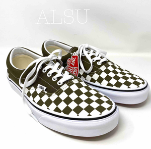 dark green checkered vans