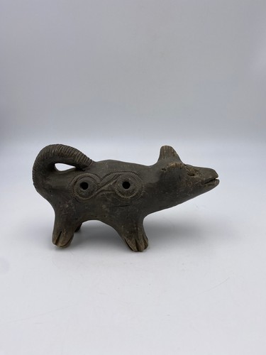 Vintage Columbian Tribal Animal Figure Opossum Ocarina Flute - Picture 4 of 6