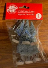 Christmas House 6 Piece Silver Trees by Greenbrier International For All Scales