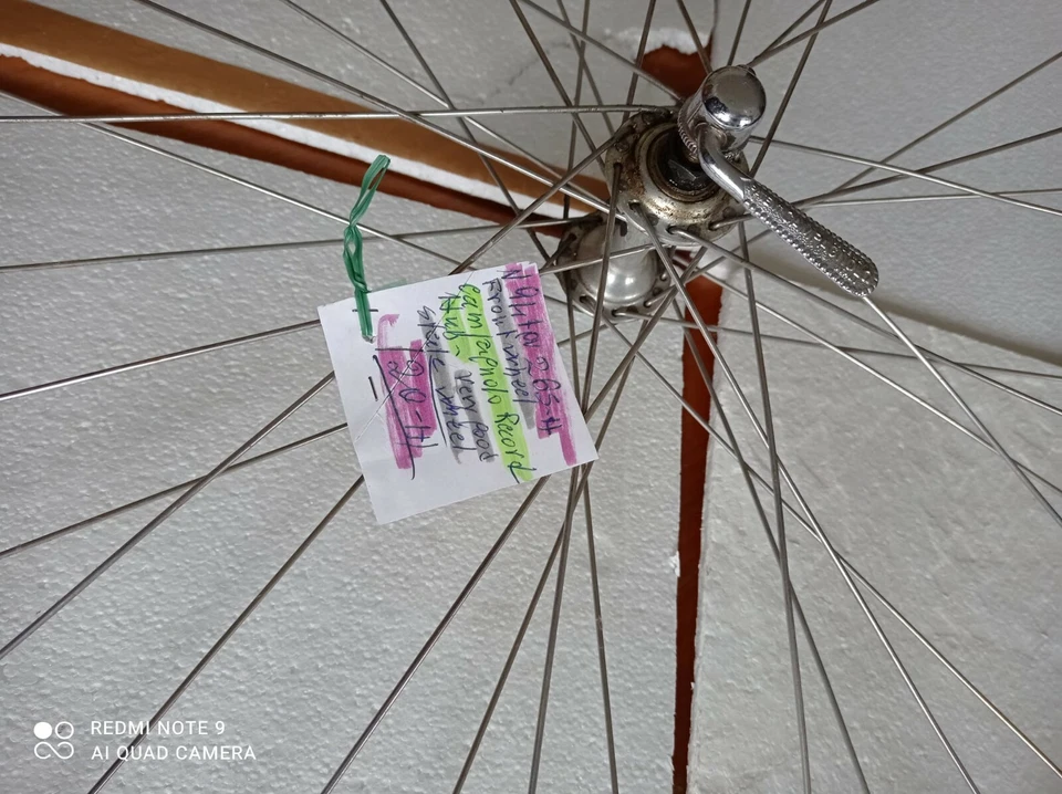 FRONT WHEEL CLINCHER RIM CAMPAGNOLO RECORD HUB 36 HOLES RUOTA CORSA - Image 4 of 4