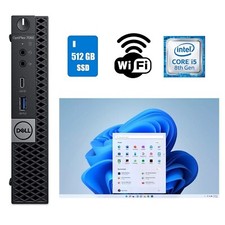 Dell OptiPlex 7060 Micro Core i5 8th Gen Desktop PC 16GB RAM 512 SSD Windows 11