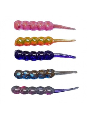 Kalures Soft Lure Ribbed Worm for Pike Perch Trout Jig Finesse Fishing