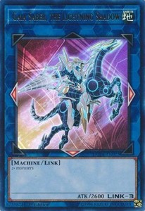 Gaia Saber, the Lightning Shadow - DUDE-EN022 - Ultra Rare - 1st Edition x3 - Ne