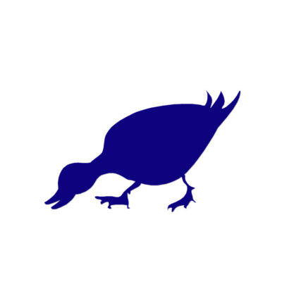 Eating Duck Mallard - Vinyl Decal Sticker - Multiple Color & Sizes - ebn245