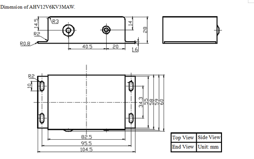 AHV12V6KV3MAW High Voltage DC-DC Power Supply 12VDC Input 6kV 3mA Output - Picture 6 of 6