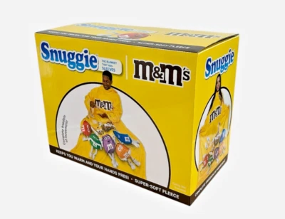 Snuggie M&M's Candy Bar 71 x 54" Super Soft Fleece Blanket that has Sleeves