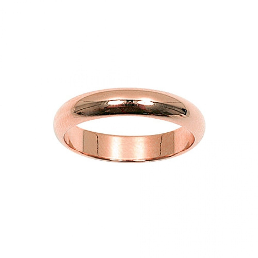 Bague alliance demi jonc en plaqué or rose, le cadeau romantique idéal pour elle