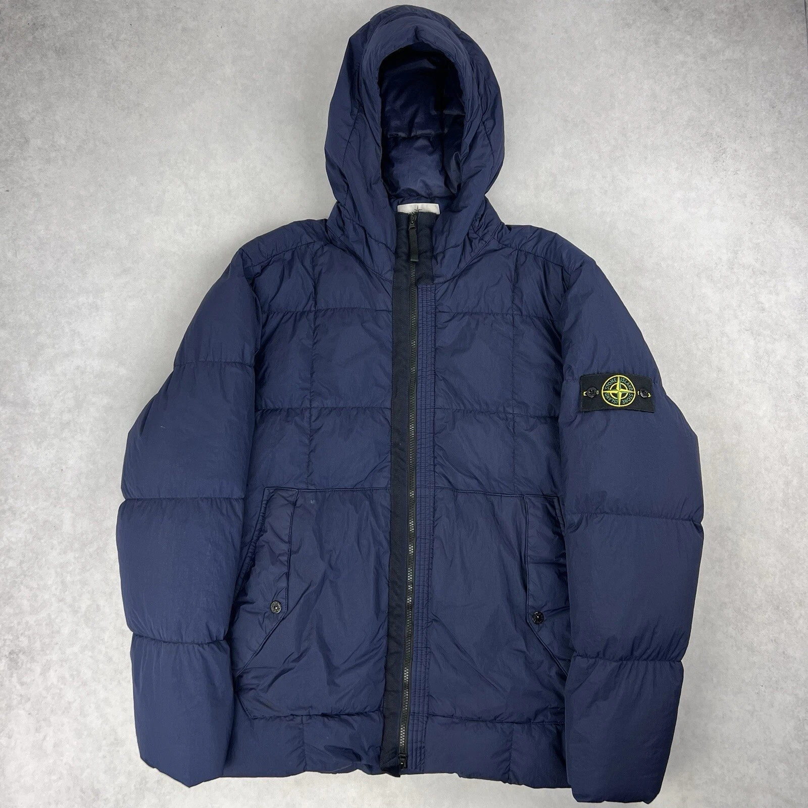 Stone Island Crinkle Reps piumino giacca blu navy 2XL cappotto 3209