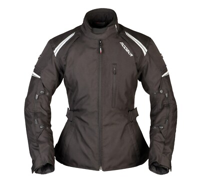 Motorrad Modeka Violetta Tex-Jacke Damen (schwarz/schwarz) Gr: 48D