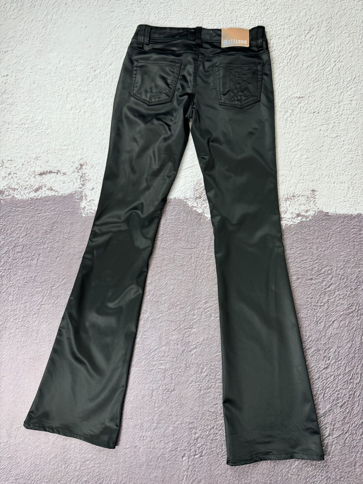 John Galliano long flared embroidery pants made in Italy