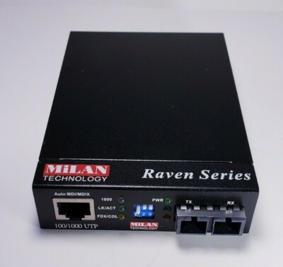 Milan Technology Raven Series MIL-RC61139SX Media Converter 1000 Fiber UTP MDI
