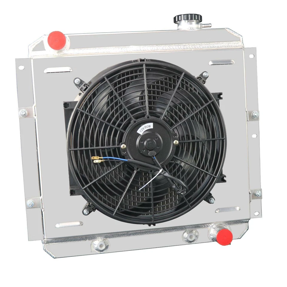 3 Row Radiator Shroud Fan Fit 1958-1984 Toyota Land Cruiser FJ45 FJ40 3.9L 4.2L Foto 2 de 4