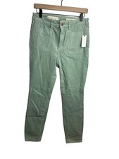 Anthropologie Pilcro Womens High Rise Skinny Corduroy Pants Sz 29 NWT 110 Green